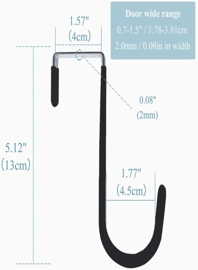 WaigN Black Wreath Hanger - Strong Bearing Fall Wreath Christmas Halloween Decorations Carbon Steel Wreath Door Hook 5" Height Wreath Hangers, Home Décor Accents, Decorations - Image 2